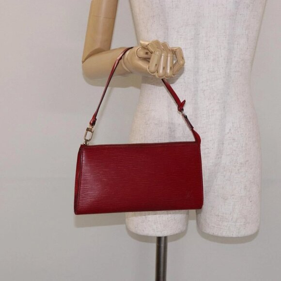 LOUIS VUITTON Epi Pochette Accessoires Pouch Red M52947 LV Auth 131574 - Picture 1 of 15
